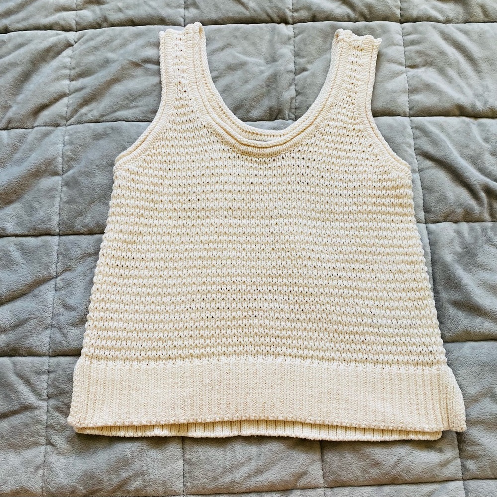 Knit Cream Sweater Tank